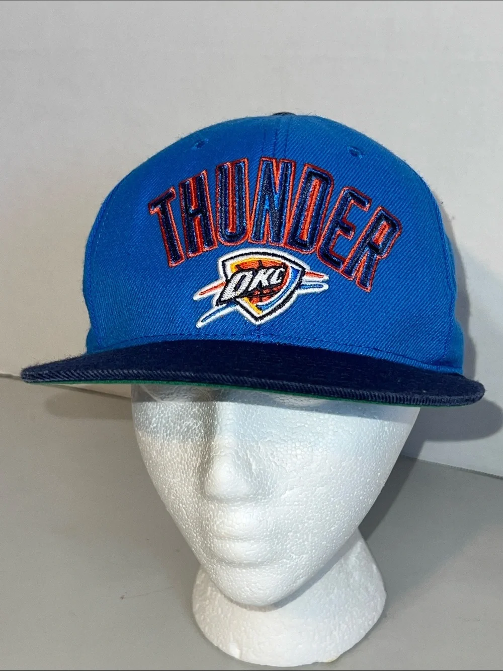 adidas OKC Thunder Men’s Blue and Navy Snapback Cap Wool Blend